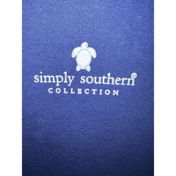 Southern Attitude Turtle Compass Anchor T-Shirt Adult Large Blue Long Sleeve Sea - Picture 2 of 8